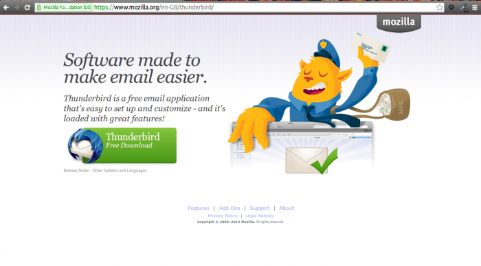 Thunderbird download page