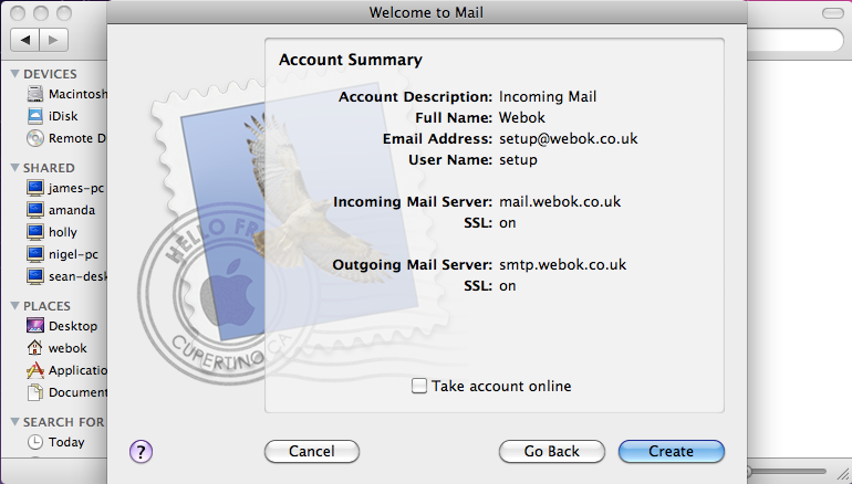 Macbook mail setup image 8