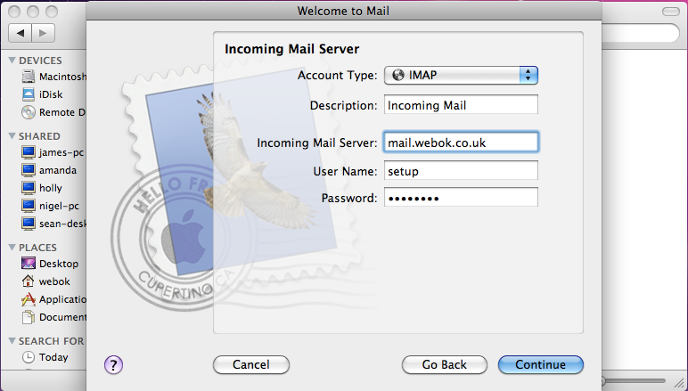 Macbook mail setup image 3